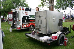 Set-up in Virginia when OD on BBQ won Virginia State GRAND Champs of BBQ!